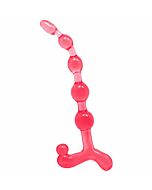 Bendy twist anal beads  red