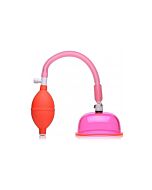 Vaginal pump with 3.8 inch small cup - pink