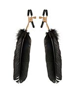 Fetish fantasy gold feather clamps