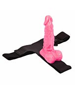 Strap on realistic dildo 15 cm - pink