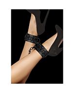 Luxury ankle cuffs black