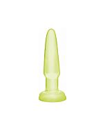 Basix rubber works beginners butt plug glow in the dark 9 cm