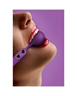 Silicone ball gag - purple