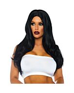 Long wavy wig - black