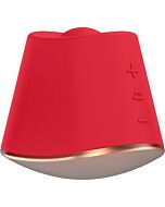 Rotating & vibrating clitoral stimulator - dazzling - red
