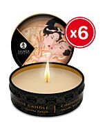 Shunga massage candle vanilla 6 x 30 ml