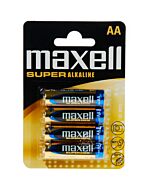 Maxell super alkaline aa lr6  4uds