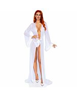 Leg avenue white robe and panty one size