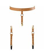 Bijoux indiscrets maze suspenders & garters brown