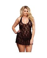 Leg avenue rose halter chemise and matching thong plus