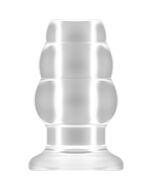 No.50 - medium hollow tunnel butt plug - 4 inch - translucent