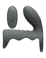 Optimale vibrating cock cage w remote - grey