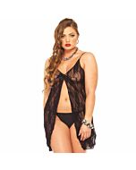 Leg avenue rose lace babydoll with gstring plus size