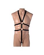 Strict male body harness
