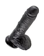 King cock 8 inch with balls black