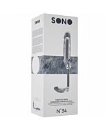 Sono no34 strechy penis extension black + 2.5cm & plug anal translucent