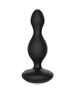 E-stimulation vibrating buttplug - black
