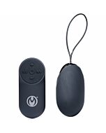 Silicone vibrating egg - thunder egg 21x remote control - black