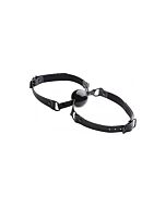 Doppelganger silicone double mouth gag - black