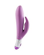 Lovely vibes rabbit shaped soft touch twin vibrator purple