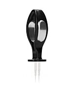 E-stim hollow butt plug black