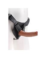 Strap-on harness w/ 7 inch cock - tan