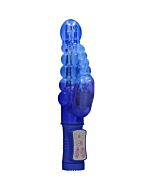 Rotating beaded bubbles vibrator - blue