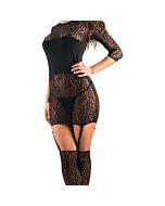 Mini vestido dhaka negro