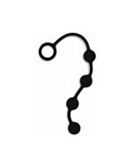 Excite silicone anal beads - black