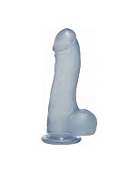 Crystal jellies 7.5 inch master cock with balls - clear
