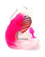 Saninex sensation tail butt plug pink