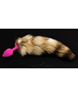 Pink silicone plug with glue - s