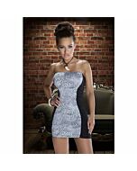 Avanua gray leopard strapless dress gray