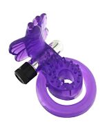 Cock ball ring butterfly jelly vibe purple