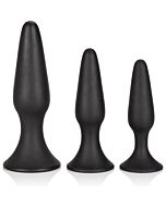Silicone anal trainer kit black