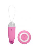 Noah dual rechargeable vibrating remote toy pink