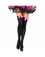 Dark Stockings with Neon Bow