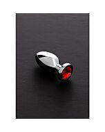 Jeweled butt plug red - small