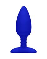 Heating anal butt plug - glow - blue