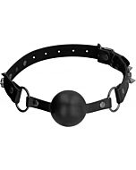 Ouch! skulls and bones - silicone ball gag - black