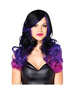 Leg avenue allure multi color wig black purple