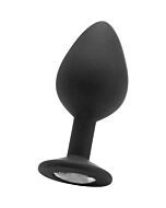 Large diamond butt plug - black