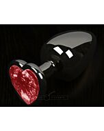 Graphite red heart plug - s