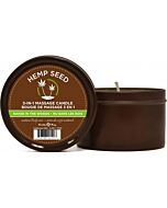 Earthly body naked in the woods massage candle