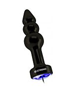 Ribbed butt plug - gun grey