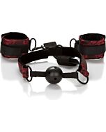 Scandal breathable ball gag w cuffs