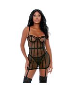 Chemise body set - black