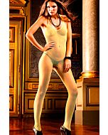 Baci fishnet halter bodystocking yellow