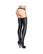 Codoba wetlook and fishnet stockings black