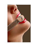 Ouch brown solid ball gag flesh